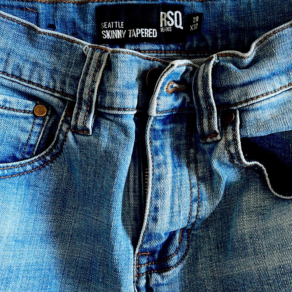 RSQ mens Seattle Skinny tapered jeans